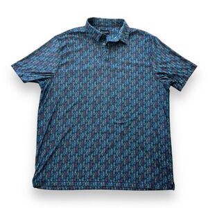 Chase 54 Men’s All Over Pineapple Print Performance Stretch Golf  Polo Size XL